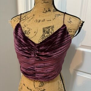 Wild Fable Velvet Crop Top